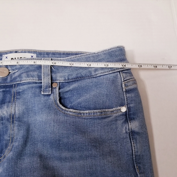 Paige Verdugo Crop Jeans Sunray Destructed Shaggy Let Size 28 - Picture 6 of 8